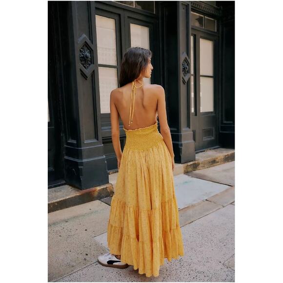 Free People Pintuck Paradise Maxi Dress Medium - Picture 2 of 5